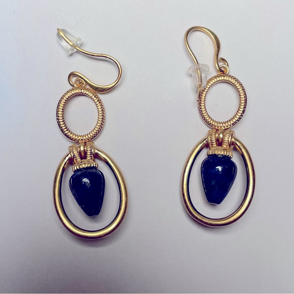 Lapis Double-Drop Earrings